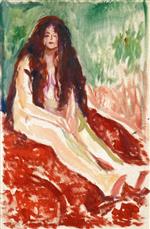Edvard Munch  - Bilder Gemälde - Seated Nude