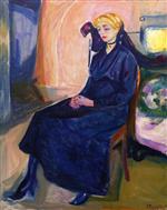 Edvard Munch  - Bilder Gemälde - Seated Young Woman