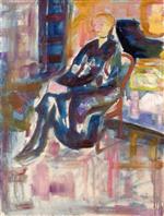 Edvard Munch  - Bilder Gemälde - Seated Young Woman