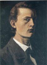 Edvard Munch  - Bilder Gemälde - Self-Portrait