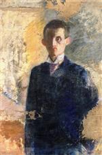 Edvard Munch  - Bilder Gemälde - Self-Portrait