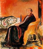 Edvard Munch  - Bilder Gemälde - Self-Portrait after Spanish Influenza