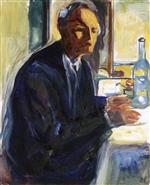 Edvard Munch  - Bilder Gemälde - Self-Portrait at the Wedding Table