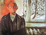 Edvard Munch  - Bilder Gemälde - Self-Portrait by the Window