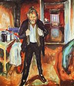 Edvard Munch  - Bilder Gemälde - Self-Portrait in Inner Turmoil