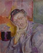 Edvard Munch  - Bilder Gemälde - Self-Portrait with Hand under Cheek