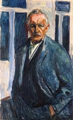 Edvard Munch  - Bilder Gemälde - Self-Portrait with Hands in Pockets