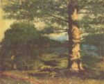 Gustave Courbet - Bilder Gemälde - Landschaft mit Baum