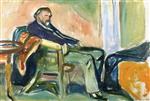 Edvard Munch  - Bilder Gemälde - Self-Portrait with the Spanish Flu