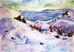 Edvard Munch  - Bilder Gemälde - Snow Landscape from Kragerø