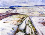 Edvard Munch  - Bilder Gemälde - Snow Landscape, Thüringen