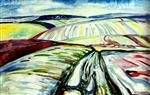 Edvard Munch  - Bilder Gemälde - Snowy Landscape, Thüringen