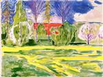 Edvard Munch  - Bilder Gemälde - Spring at Ekely