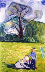 Edvard Munch  - Bilder Gemälde - Spring in Dr. Linde's Garden