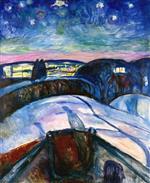 Edvard Munch  - Bilder Gemälde - Starry Night