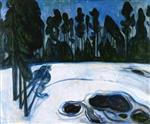 Edvard Munch  - Bilder Gemälde - Starry Night