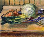 Edvard Munch  - Bilder Gemälde - Still Life with Cabbage and Other Vegetables