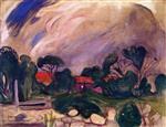 Edvard Munch  - Bilder Gemälde - Stormy Landscape