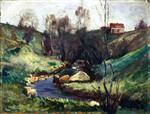 Edvard Munch  - Bilder Gemälde - Stream in Spring