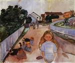 Edvard Munch  - Bilder Gemälde - Street in Asgardstrand