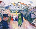 Edvard Munch  - Bilder Gemälde - Street in Kragerø