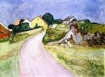 Edvard Munch  - Bilder Gemälde - Street in Åsgårdstrand