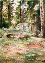 Edvard Munch  - Bilder Gemälde - Summer Day in the Forest