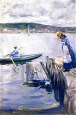 Edvard Munch  - Bilder Gemälde - Summer Day on the Pier