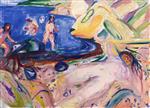 Edvard Munch  - Bilder Gemälde - Sunbathing