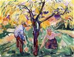 Edvard Munch  - Bilder Gemälde - The Apple Tree