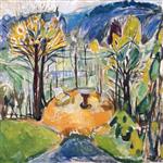 Edvard Munch  - Bilder Gemälde - The Arbor in Late Autumn