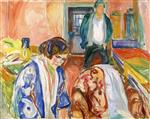 Edvard Munch  - Bilder Gemälde - The Artist and His Model