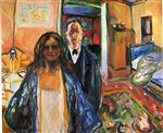 Edvard Munch  - Bilder Gemälde - The Artist and His Model
