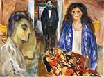Edvard Munch  - Bilder Gemälde - The Artist and His Model