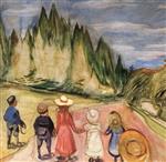 Edvard Munch  - Bilder Gemälde - The Fairytale Forest