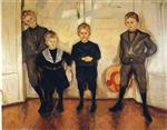 Edvard Munch  - Bilder Gemälde - The Four Sons of Dr. Linde