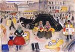 Edvard Munch  - Bilder Gemälde - The Hearse on Potsdamer Platz