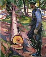 Edvard Munch  - Bilder Gemälde - The Lumberjack