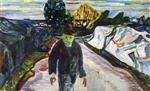 Edvard Munch  - Bilder Gemälde - The Murderer