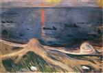 Edvard Munch  - Bilder Gemälde - The Mystery of a Summer Night