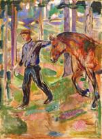 Edvard Munch  - Bilder Gemälde - The Pathfinder