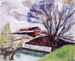 Edvard Munch  - Bilder Gemälde - The Red House