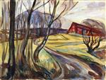 Edvard Munch  - Bilder Gemälde - The Red House