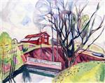 Edvard Munch  - Bilder Gemälde - The Red House