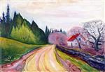 Edvard Munch  - Bilder Gemälde - The Road to Borre