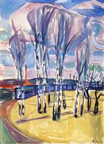 Edvard Munch  - Bilder Gemälde - The Tram Loop at Skøyen
