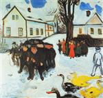 Edvard Munch  - Bilder Gemälde - The Village Street