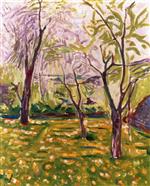 Edvard Munch  - Bilder Gemälde - Trees and Buttercups