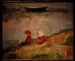 Edvard Munch  - Bilder Gemälde - Two children at the beach