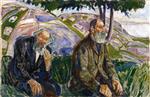 Edvard Munch  - Bilder Gemälde - Two Old Men